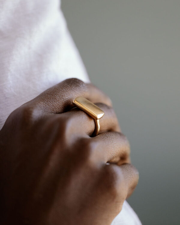 Gold Bar Ring - Image 8